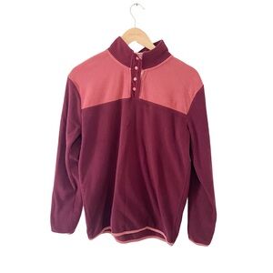 AGX Burgundy and Pink‎ 1/4 snap Fleece Pullover